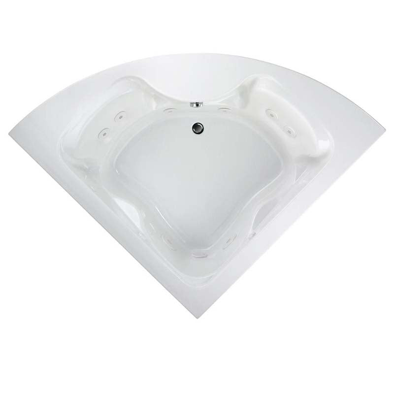 American Standard, American Standard 2775.018W.020 Cadet 5 ft. Corner Whirlpool Tub with Center Drain in White